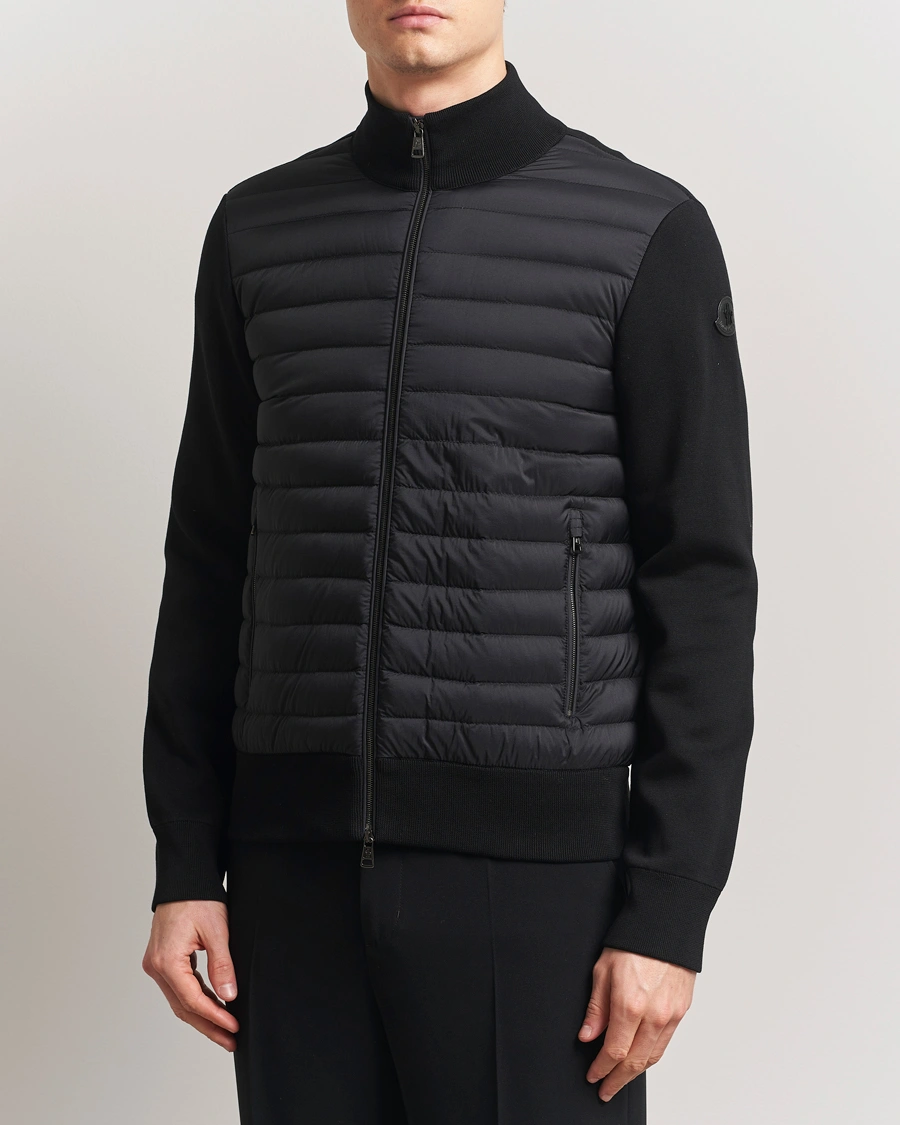 Herr | Tröjor | Moncler | Hybrid Zip Cardigan Black