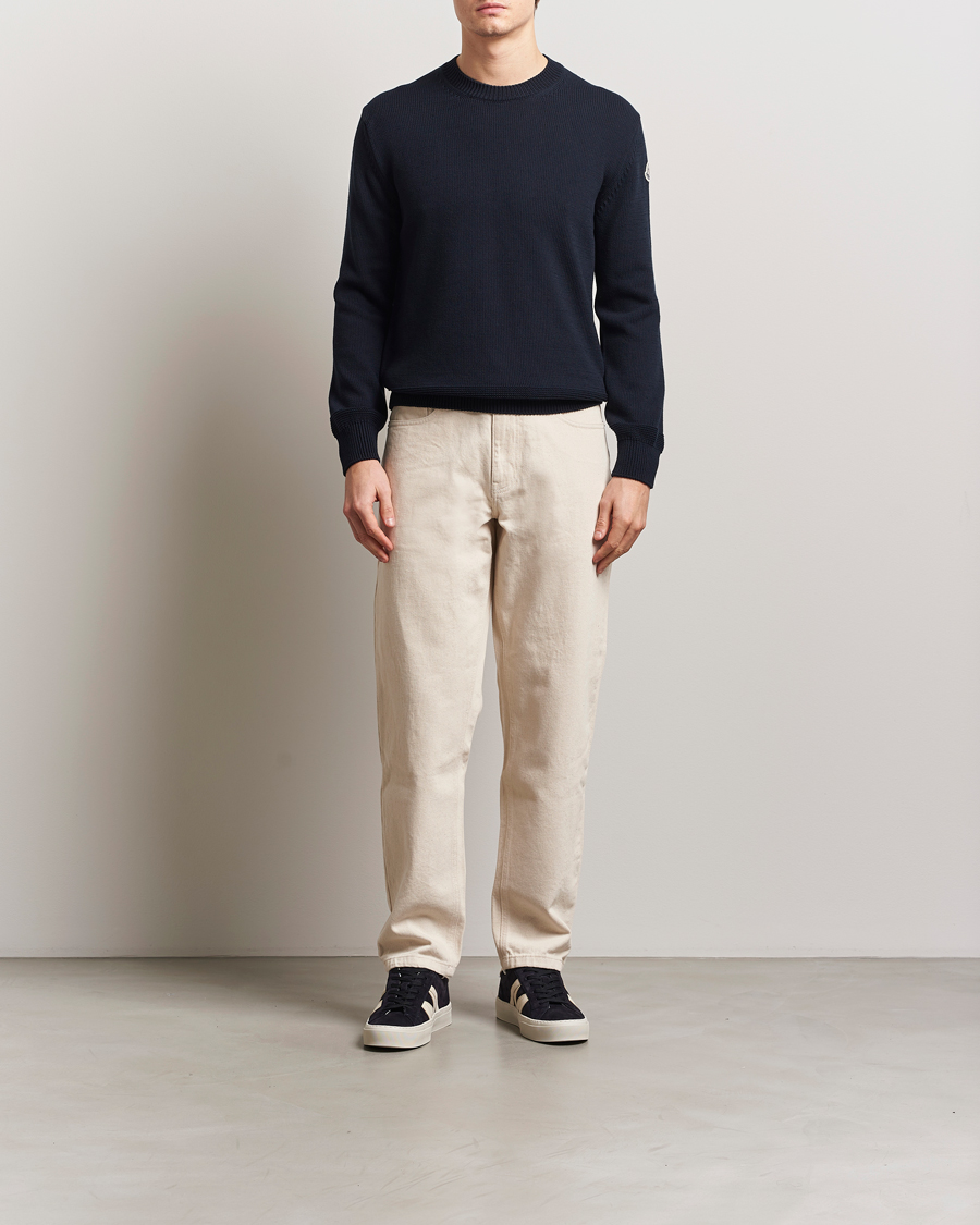 Herr | Tröjor | Moncler | Crew Neck Sweater Navy