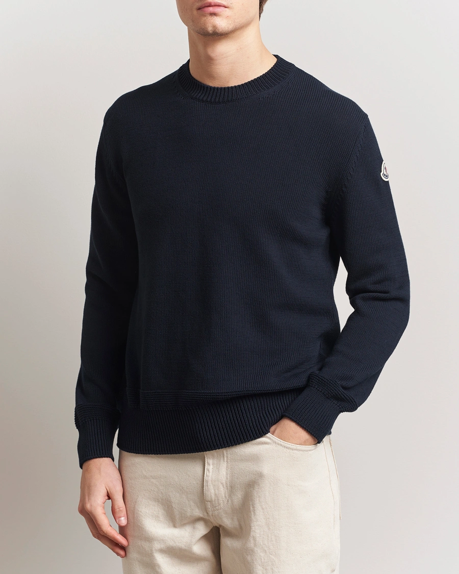 Herr | Tröjor | Moncler | Crew Neck Sweater Navy