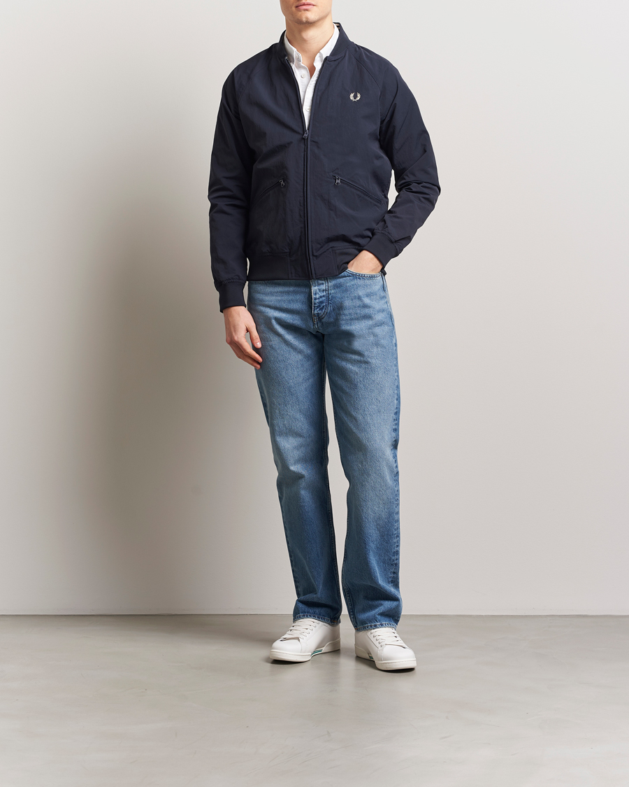 Herr | Jackor | Fred Perry | Textured Tennis Bomber Jacket Navy