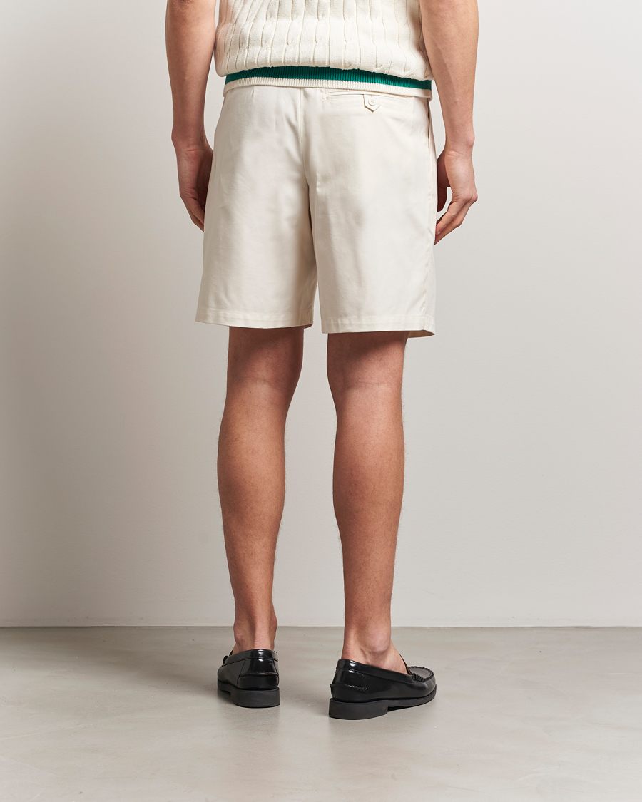Herr | Shorts | Fred Perry | Twill Pleated Tennis Shorts Ecru