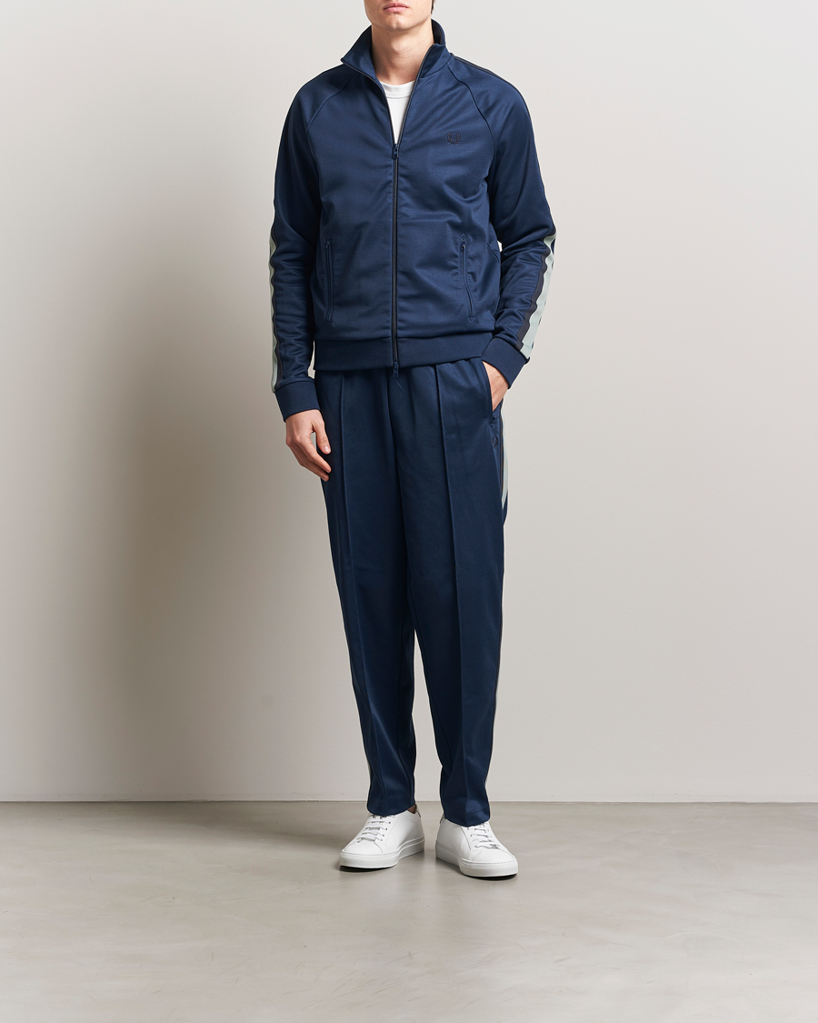 Herr | Tröjor | Fred Perry | Two Color Taped Track Jacket Tennis Blue