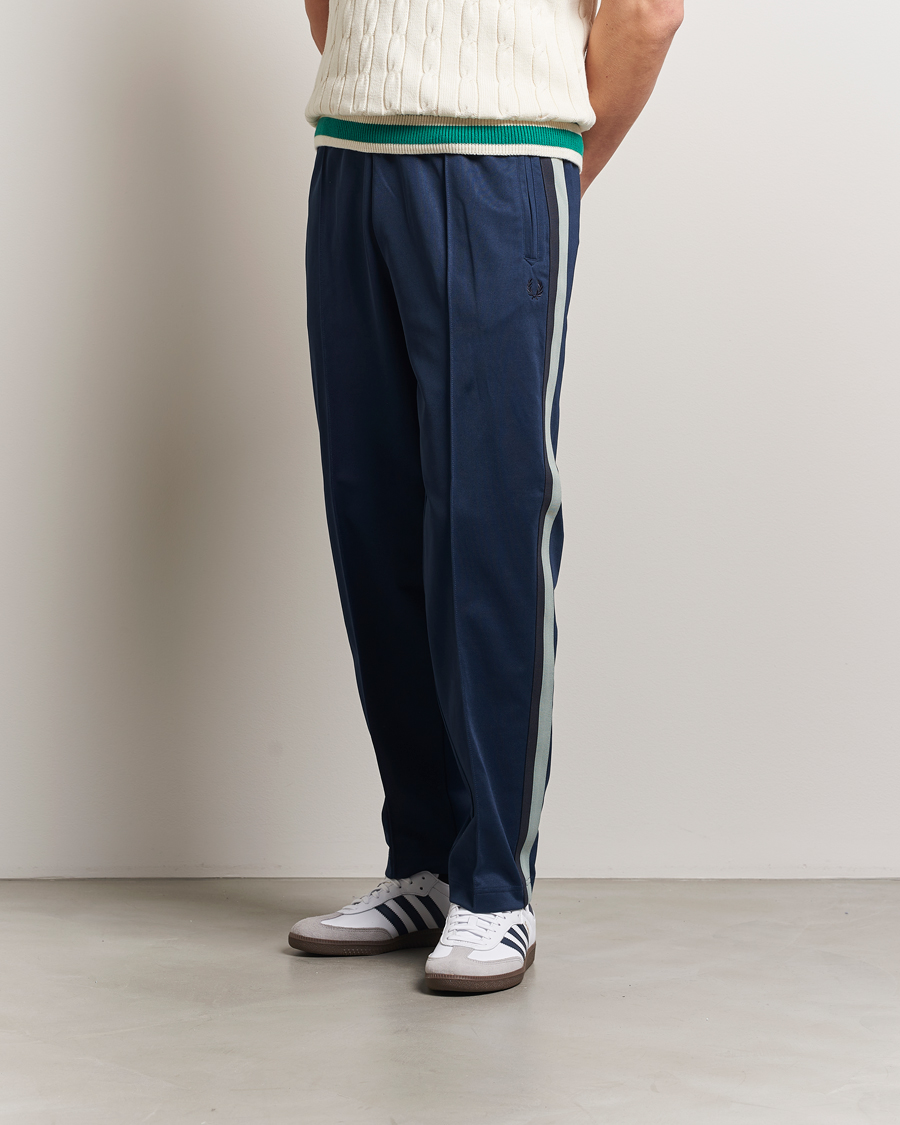 Herr | Byxor | Fred Perry | Two Color Taped Track Pants Tennis Blue