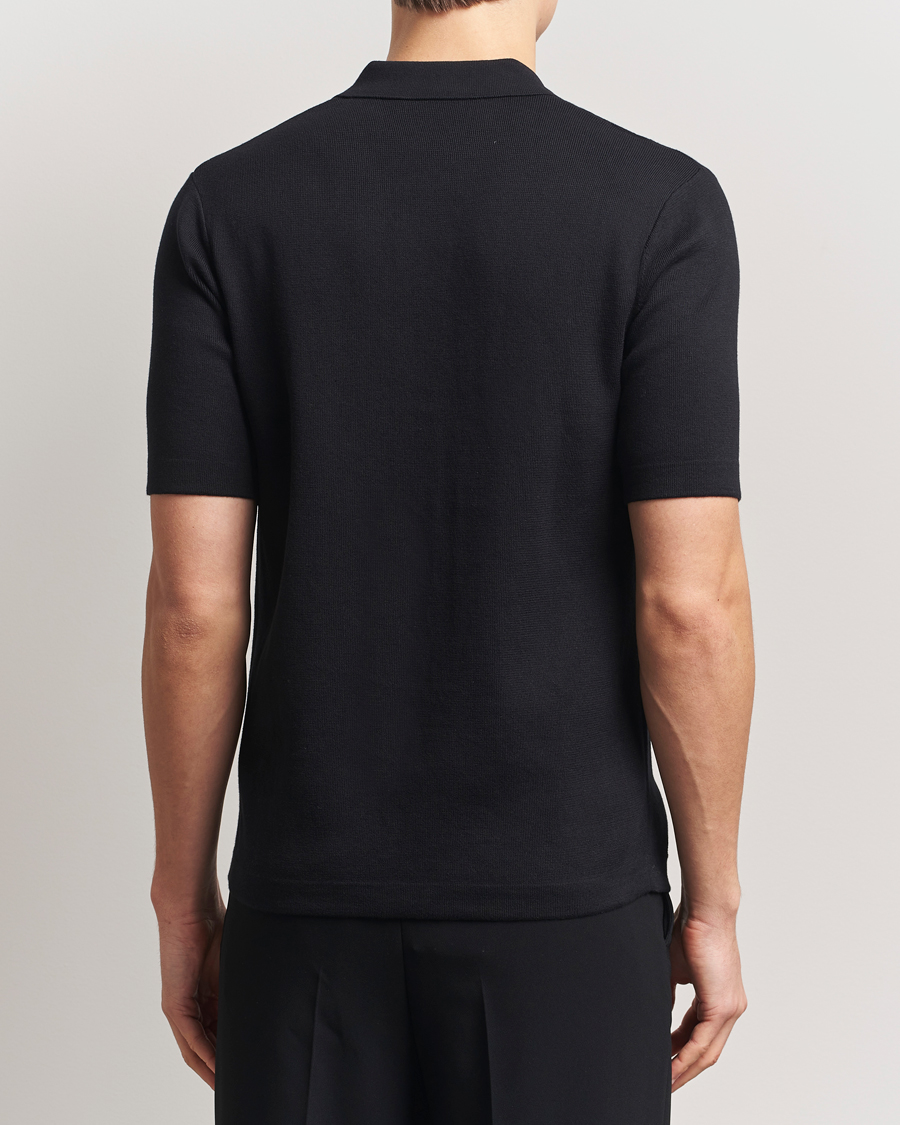 Herr | Skjortor | Fred Perry | Knitted Short Sleeve Shirt Black