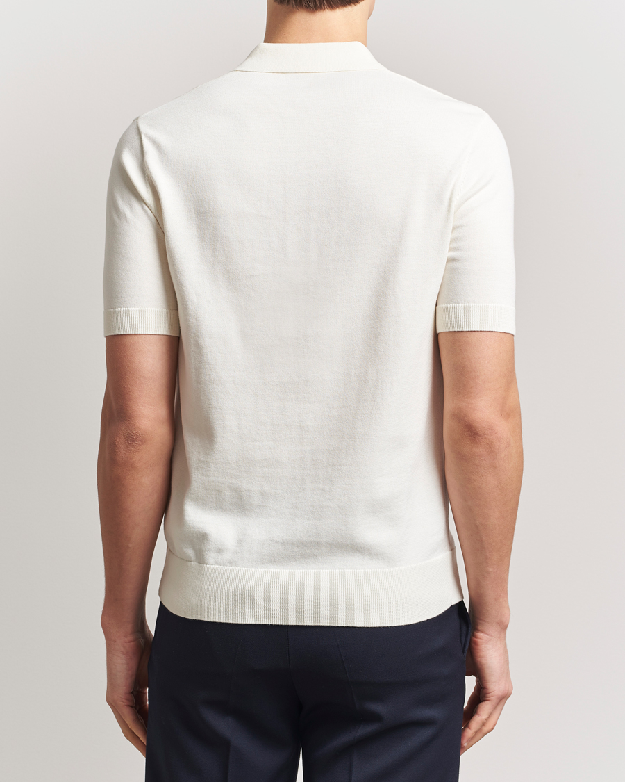 Herr | Pikéer | Fred Perry | Paneled Knitted Polo Light Ecru