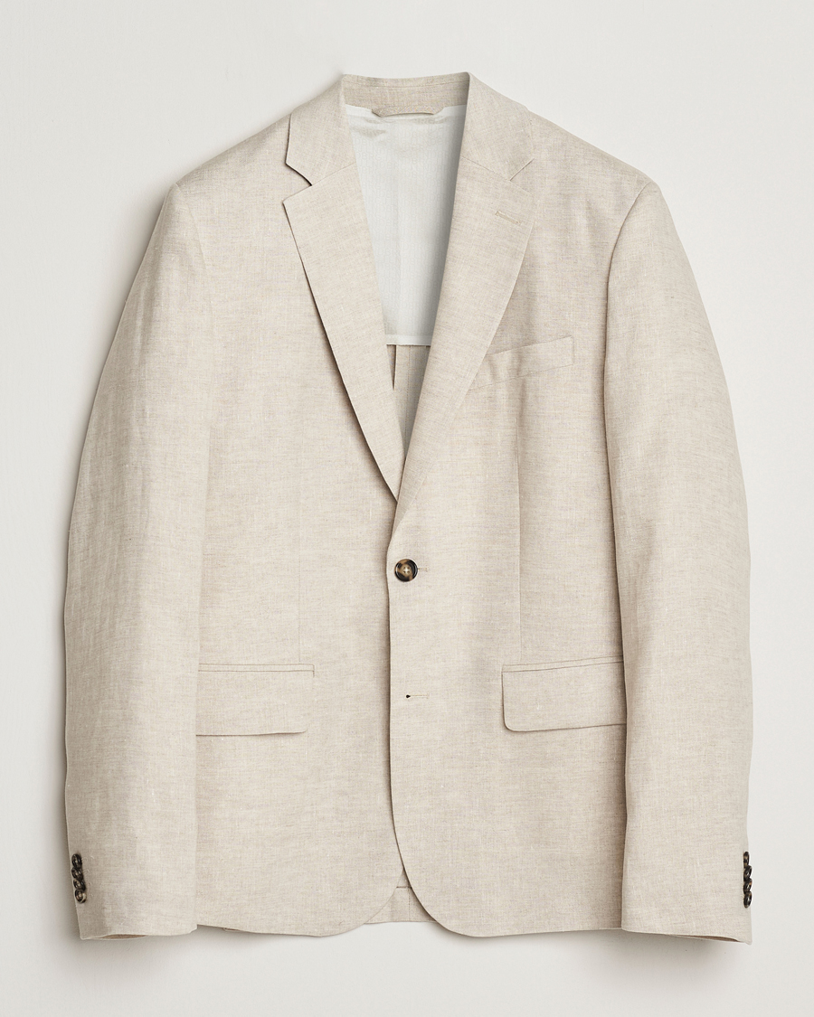 Herr | Kavajer | J.Lindeberg | Elton Unlined Super Linen Blazer Moonbeam