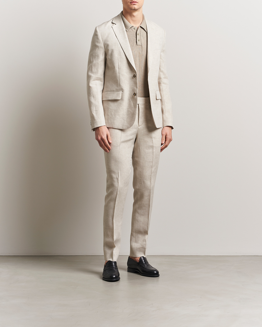 Herr | Kavajer | J.Lindeberg | Elton Unlined Super Linen Blazer Moonbeam