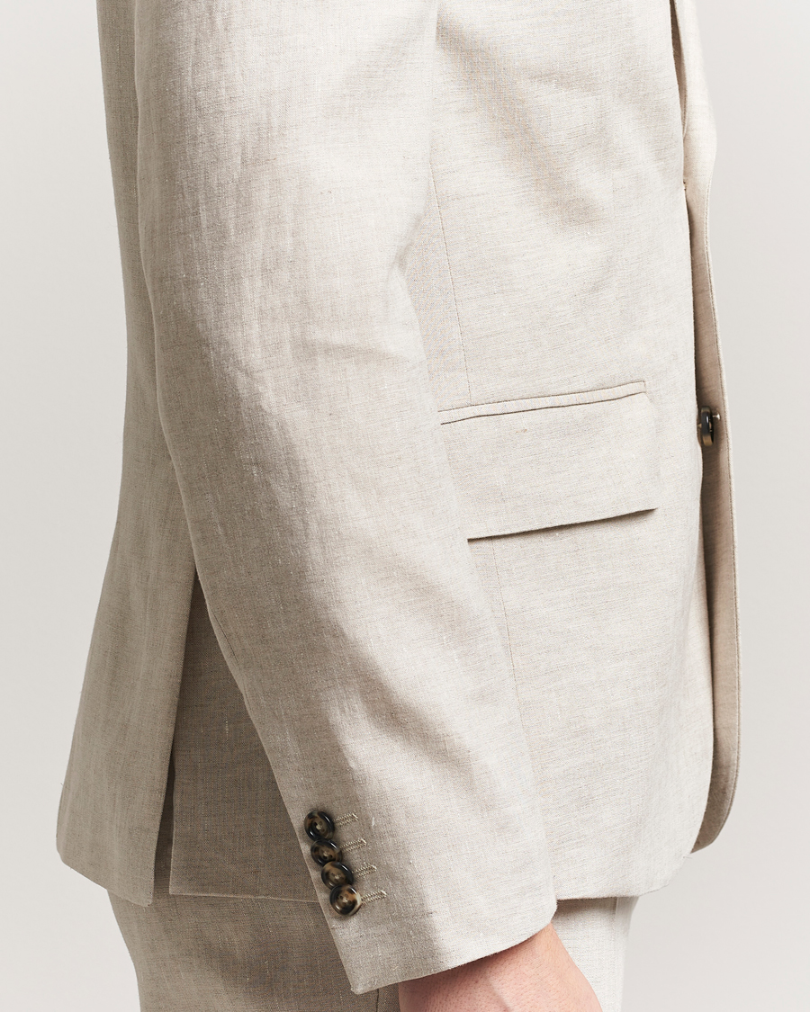 Herr | Kavajer | J.Lindeberg | Elton Unlined Super Linen Blazer Moonbeam
