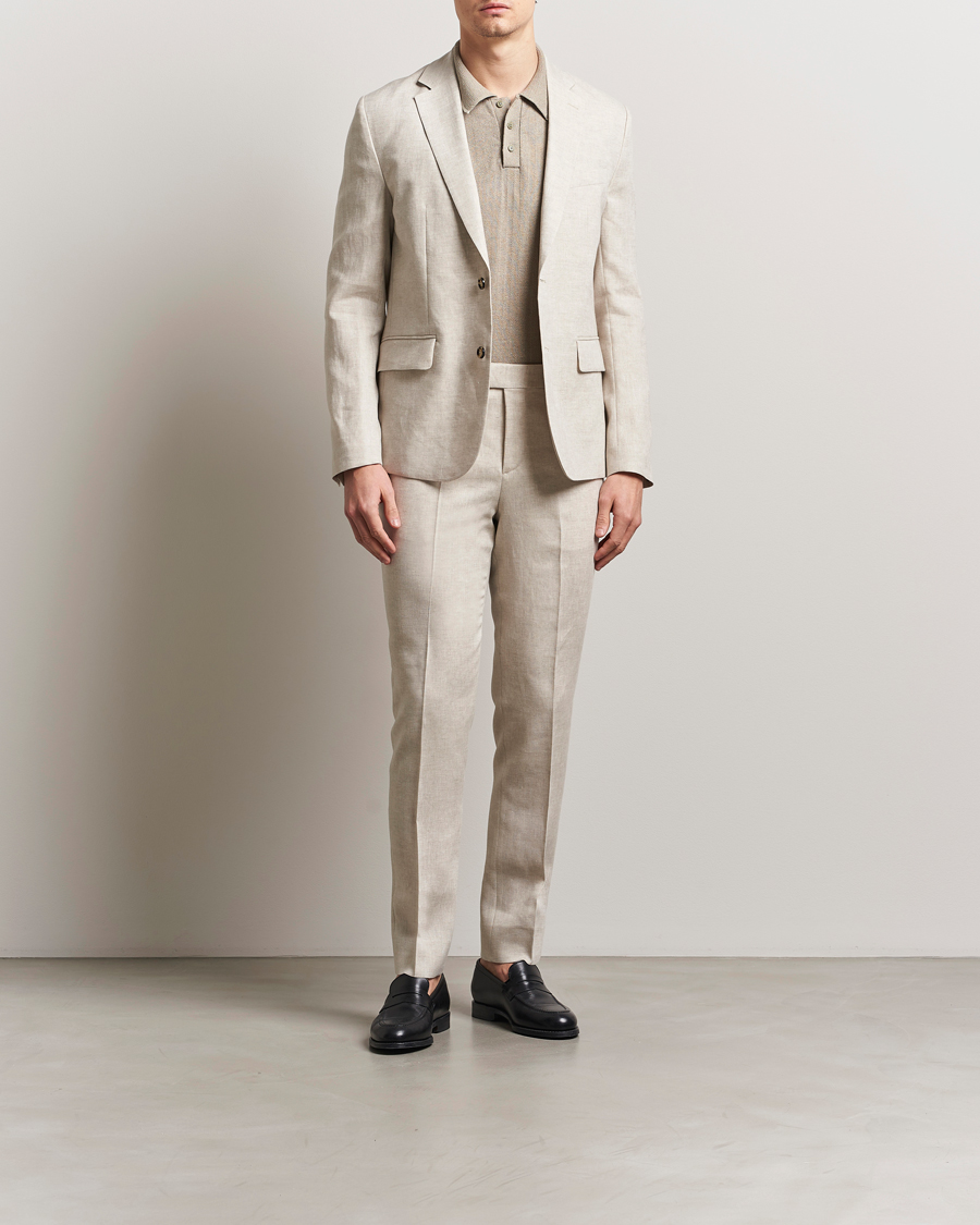 Herr | Byxor | J.Lindeberg | Grant Super Linen Pants Moonbeam