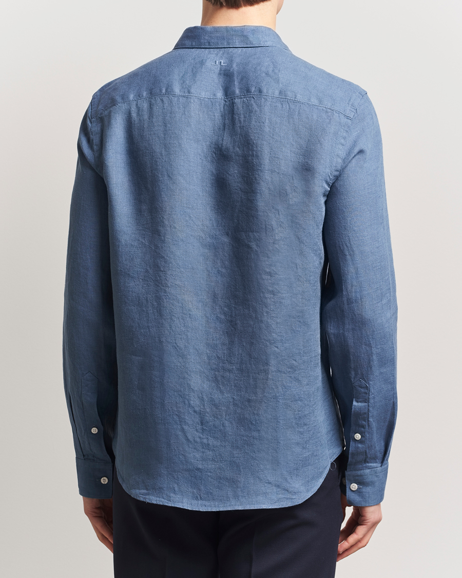 Herr | Skjortor | J.Lindeberg | Slim Linen Melange Shirt Rain Washed