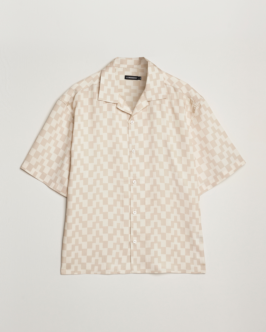 Herr | Skjortor | J.Lindeberg | Ellis Stack Bridge Print Shirt Moonbeam