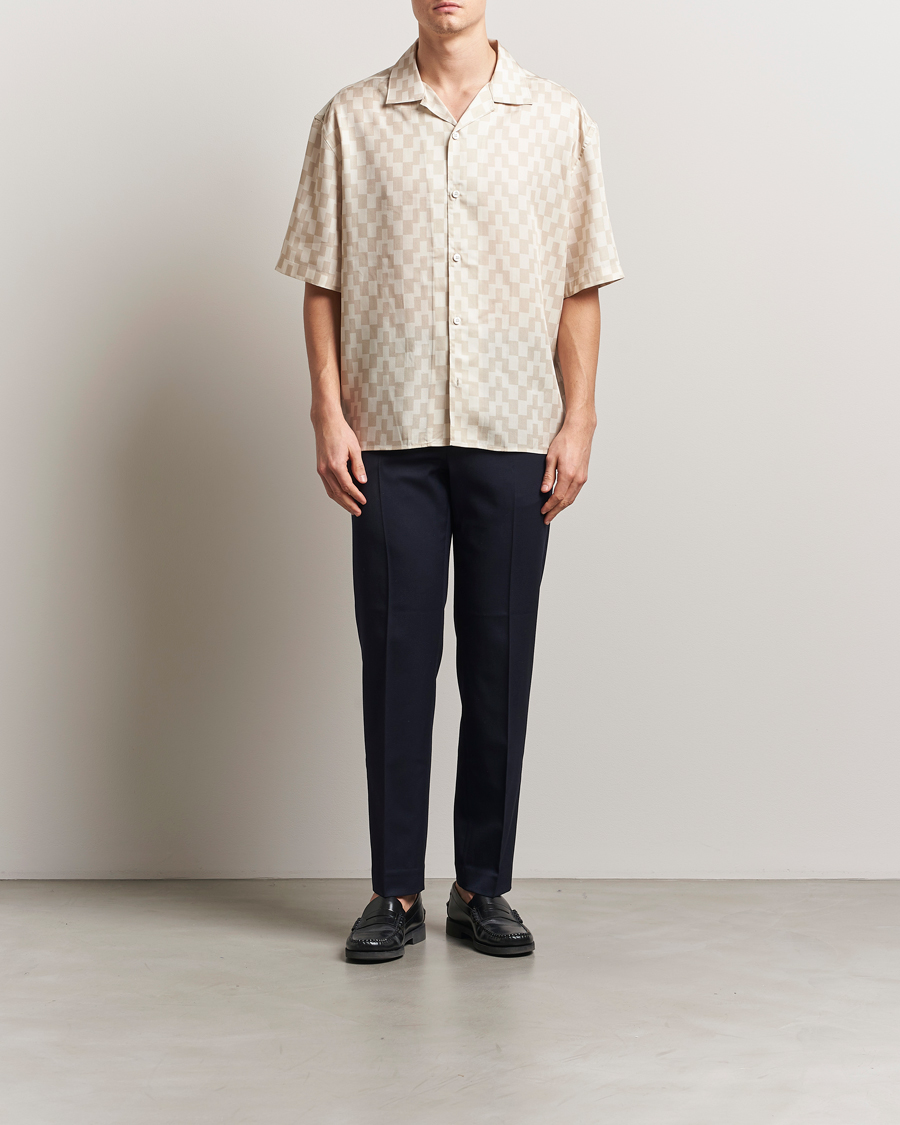 Herr | Skjortor | J.Lindeberg | Ellis Stack Bridge Print Shirt Moonbeam