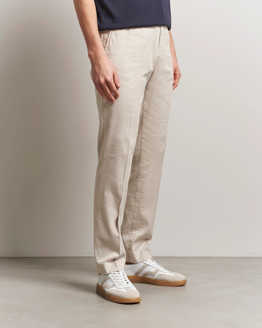 Herr | Byxor | J.Lindeberg | Lois Linen Stretch Pants Moonbeam