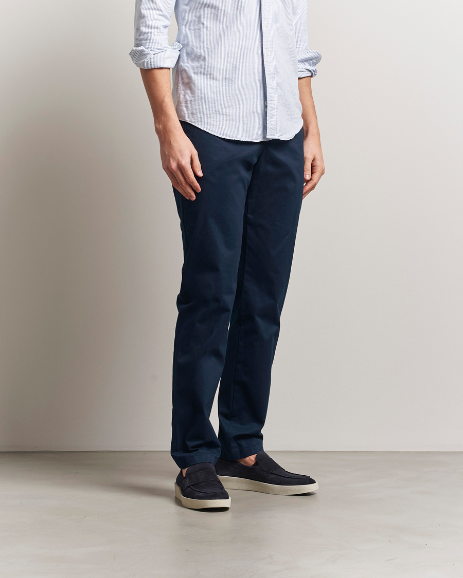 Herr | Byxor | J.Lindeberg | Ched Cloud Satin Pants Navy