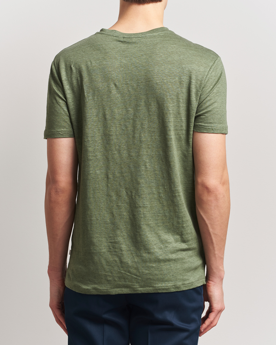 Herr | T-Shirts | J.Lindeberg | Coma Linen T-Shirt Olivinie