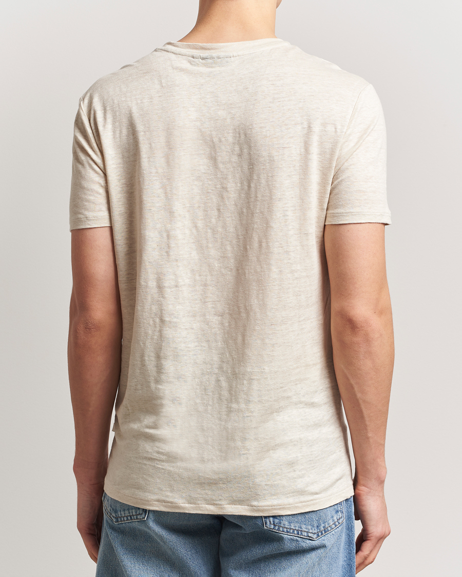 Herr | T-Shirts | J.Lindeberg | Coma Linen T-Shirt Moonbeam