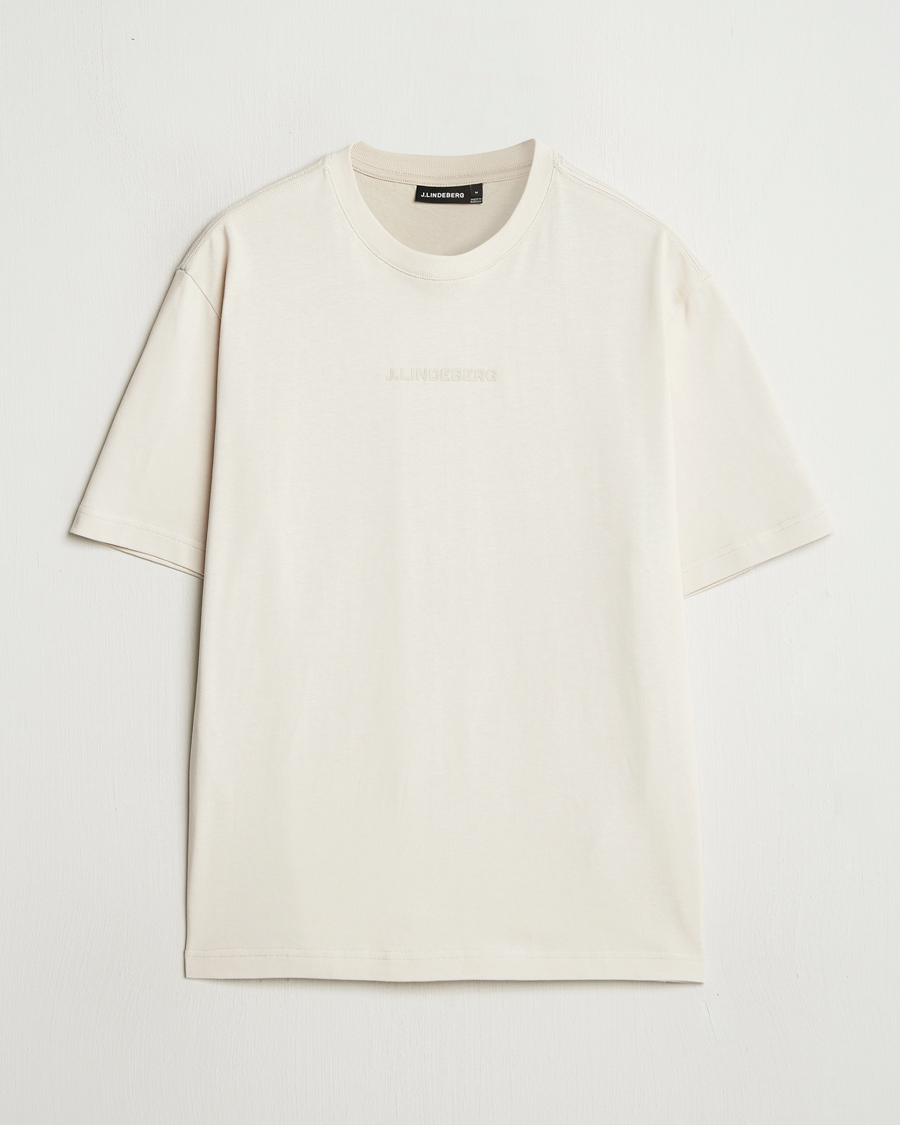 Herr | T-Shirts | J.Lindeberg | Hale Heavy Logo T-Shirt Moonbeam