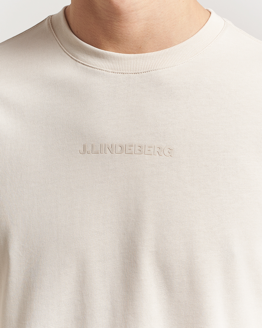 Herr | T-Shirts | J.Lindeberg | Hale Heavy Logo T-Shirt Moonbeam