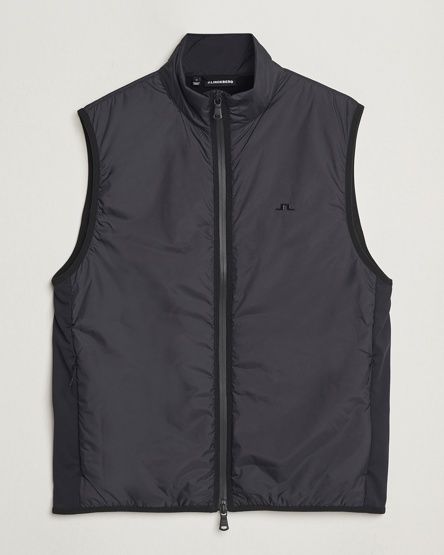 Herr | Tröjor | J.Lindeberg | Dobber Hybrid Vest Black