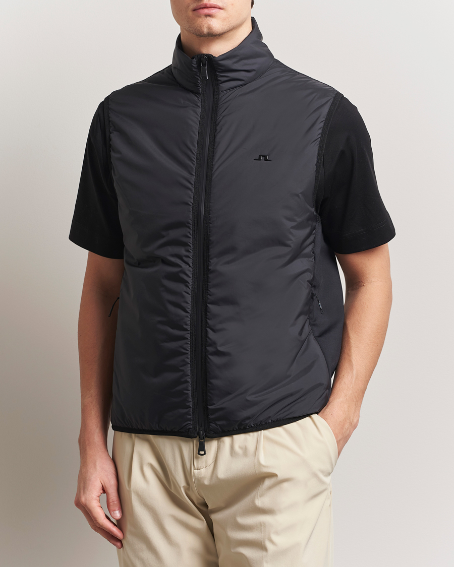 Herr | Tröjor | J.Lindeberg | Dobber Hybrid Vest Black