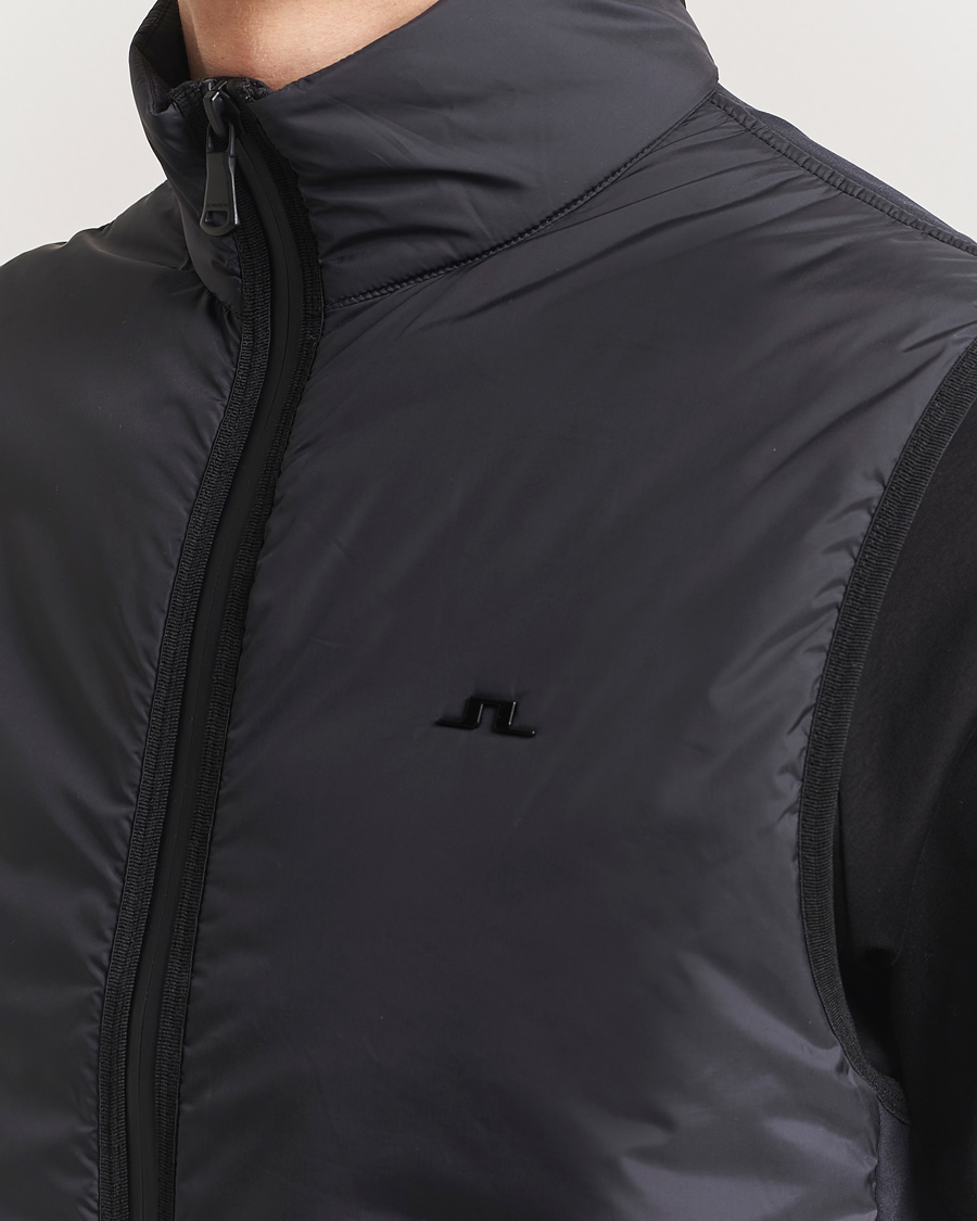 Herr | Tröjor | J.Lindeberg | Dobber Hybrid Vest Black