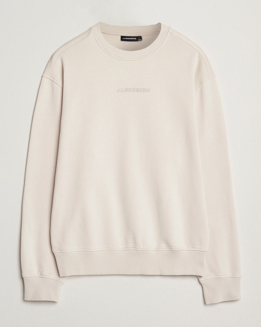 Herr | Tröjor | J.Lindeberg | Callan Cotton Crew Neck Moonbeam
