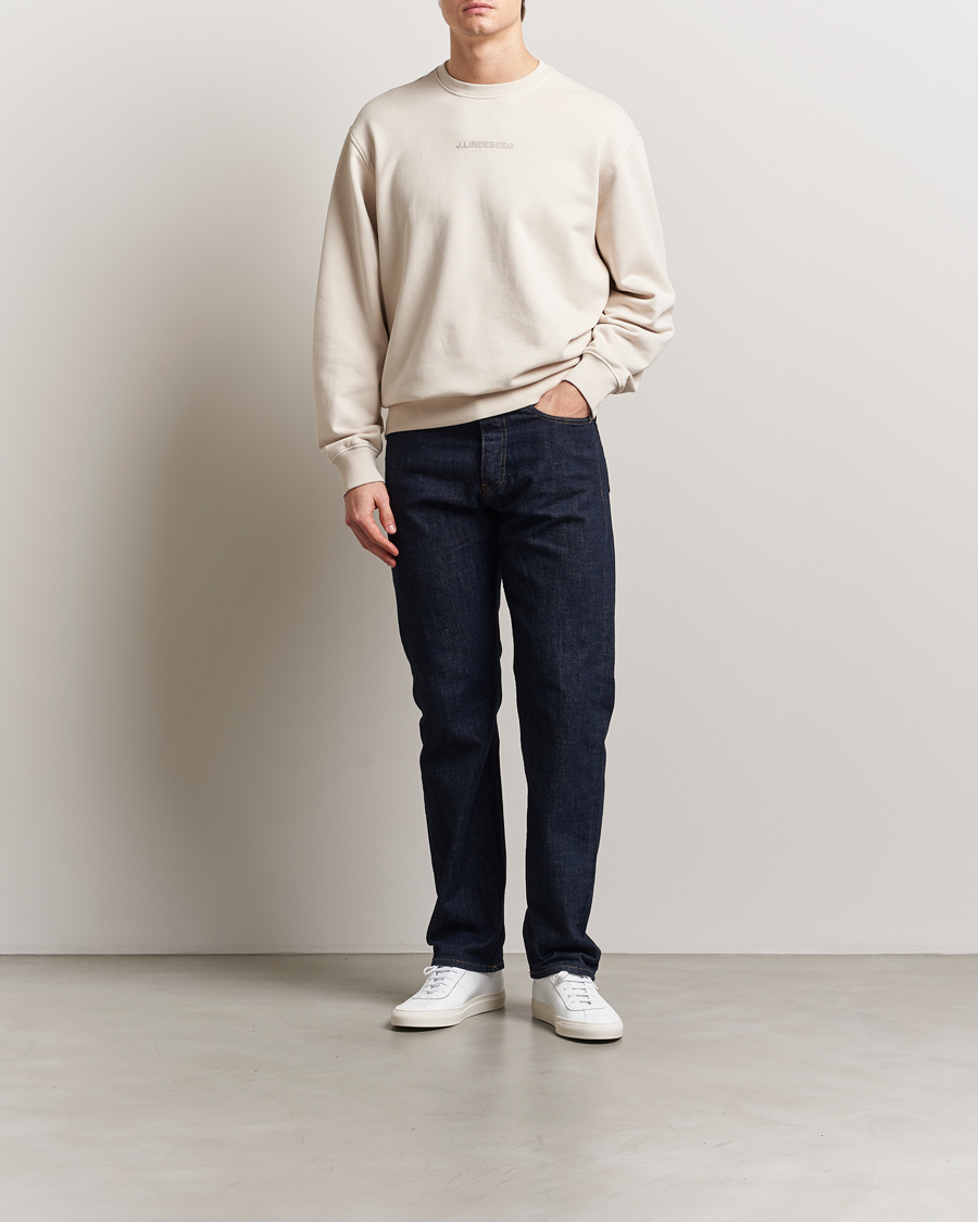 Herr | Tröjor | J.Lindeberg | Callan Cotton Crew Neck Moonbeam