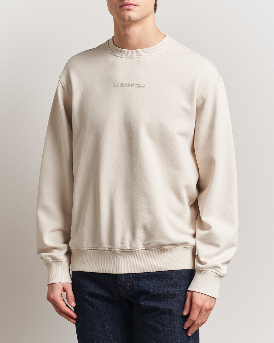Herr | Tröjor | J.Lindeberg | Callan Cotton Crew Neck Moonbeam