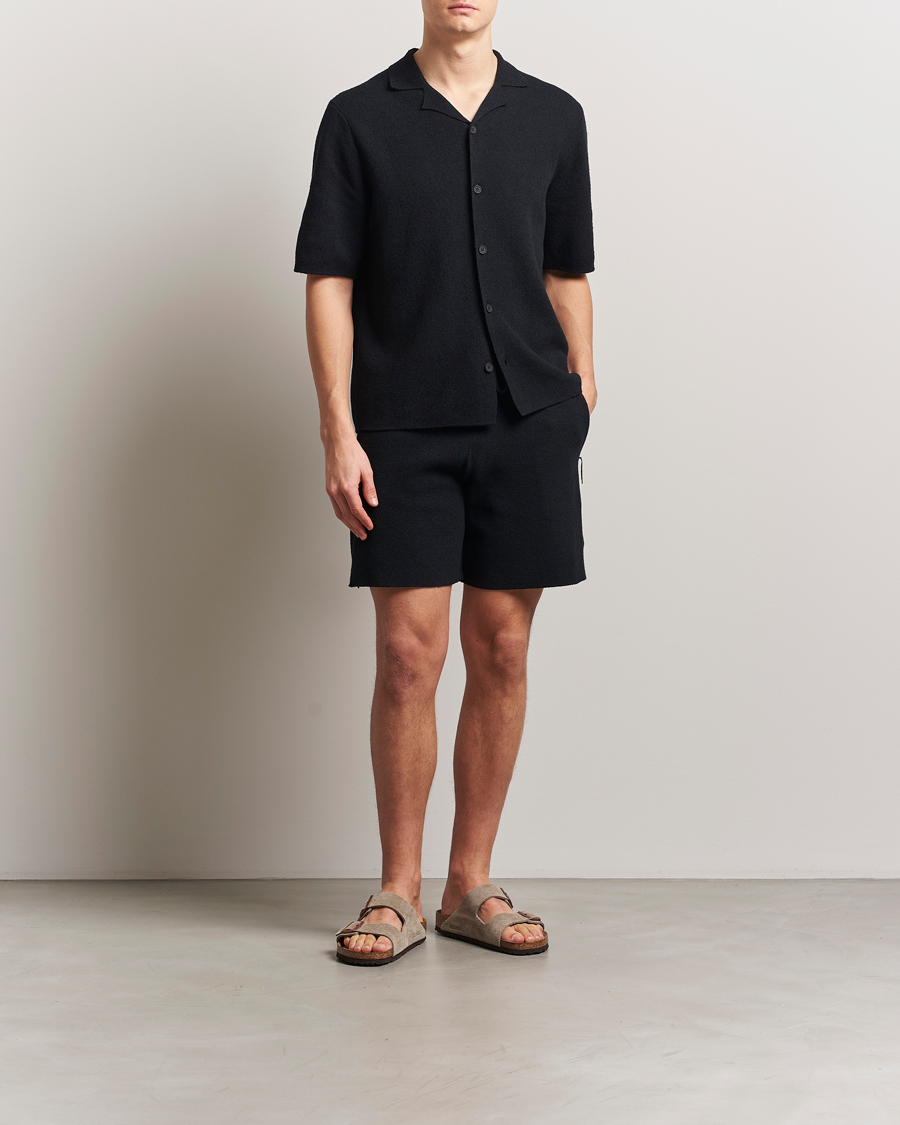 Herr | Shorts | J.Lindeberg | Simon Knitted Boucle Shorts Black