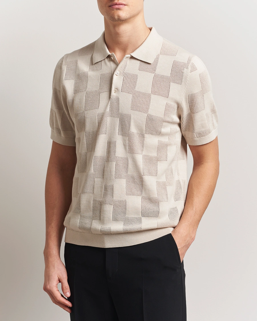 Herr | Pikéer | J.Lindeberg | Reymond Stacked Bridge Polo Moonbeam