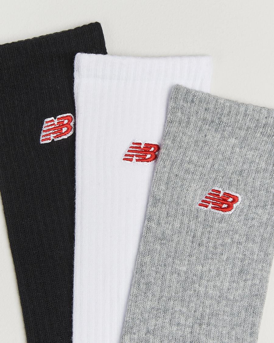 Herr | Underkläder | New Balance | 3-Pack Patch Logo Socks White/Grey/Black