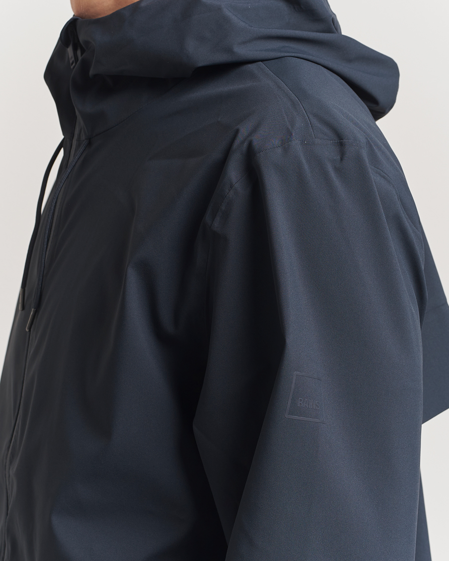 Herr | Jackor | RAINS | Suva Hooded Waterproof Long Jacket Navy