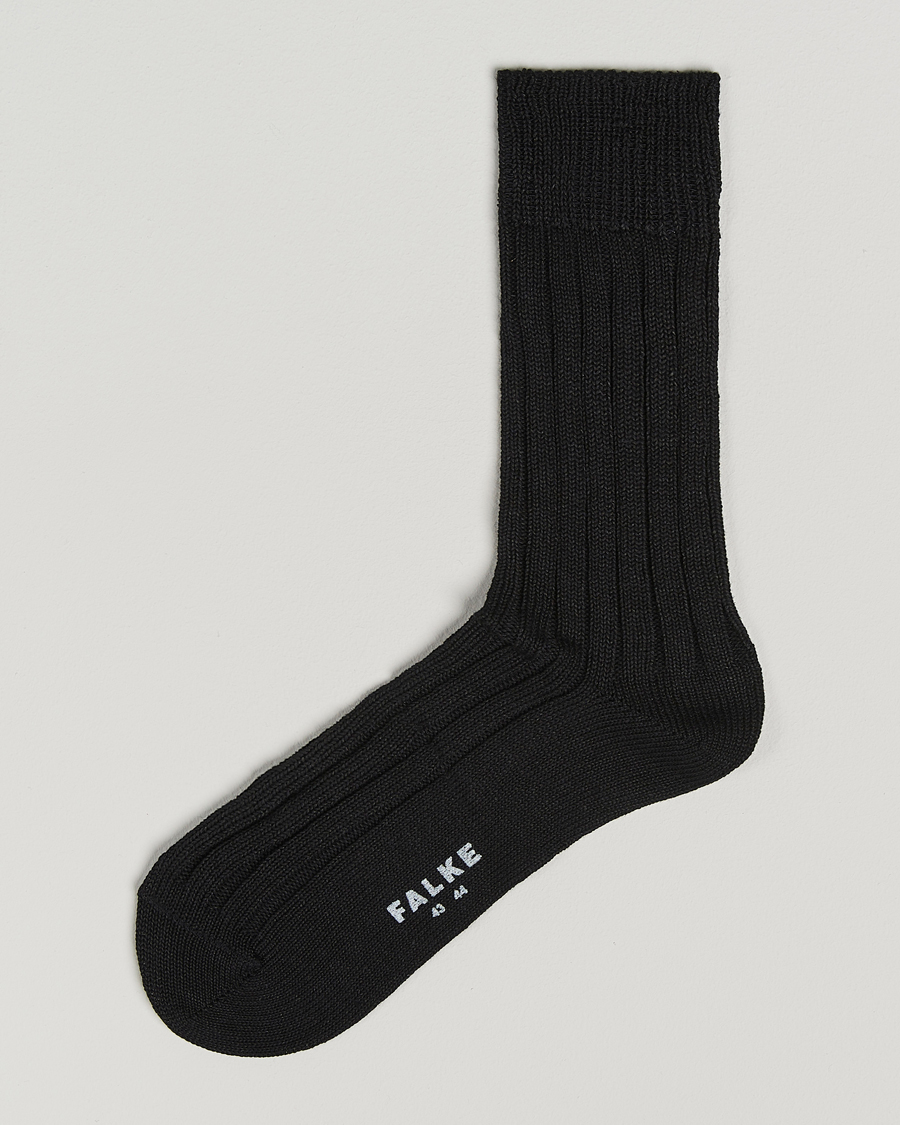 Herr | Underkläder | Falke | Bay Linen/Cotton Rib Sock Black