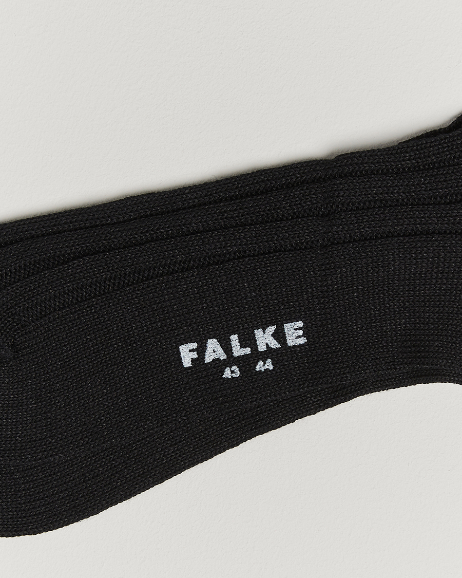 Herr | Underkläder | Falke | Bay Linen/Cotton Rib Sock Black