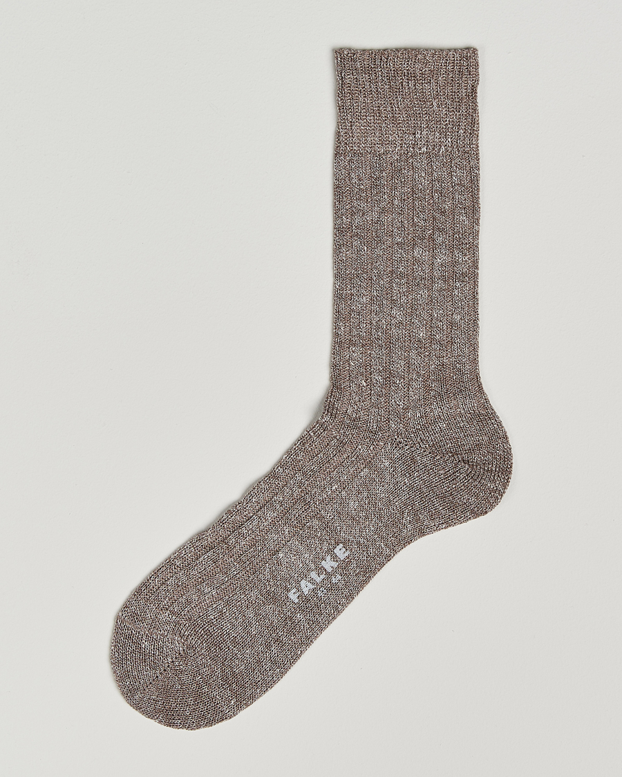 Herr | Underkläder | Falke | Bay Linen/Cotton Rib Sock Milkshake