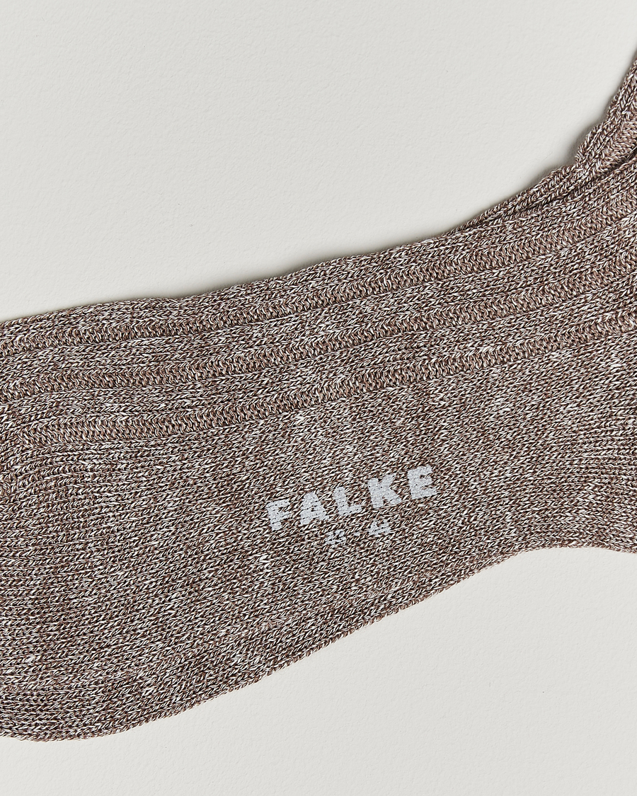 Herr | Underkläder | Falke | Bay Linen/Cotton Rib Sock Milkshake