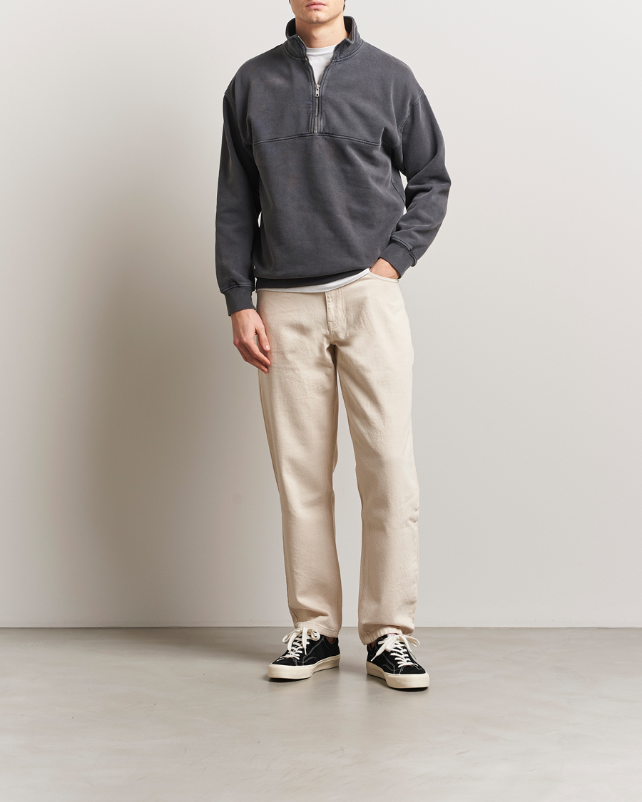 Herr | Tröjor | Colorful Standard | Classic Organic Half-Zip Faded Black