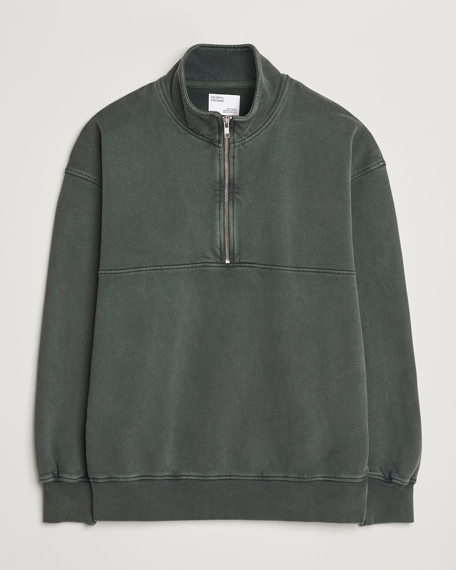 Herr | Tröjor | Colorful Standard | Classic Organic Half-Zip Midnight Forest