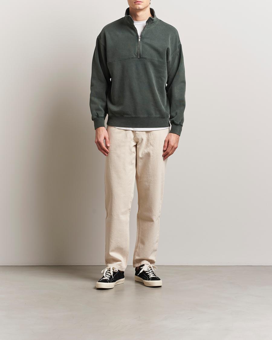 Herr | Tröjor | Colorful Standard | Classic Organic Half-Zip Midnight Forest