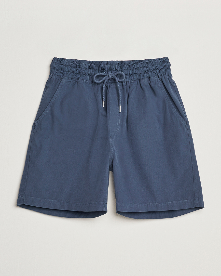 Herr | Shorts | Colorful Standard | Classic Organic Twill Drawstring Shorts Petrol Blue