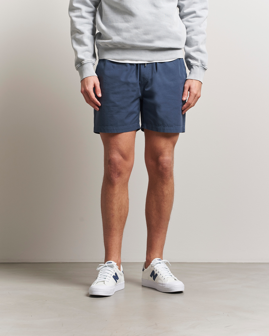 Herr | Shorts | Colorful Standard | Classic Organic Twill Drawstring Shorts Petrol Blue