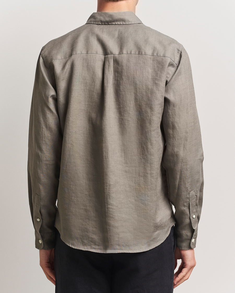 Herr | Skjortor | Colorful Standard | Garment Dyed Linen Shirt Dusty Olive