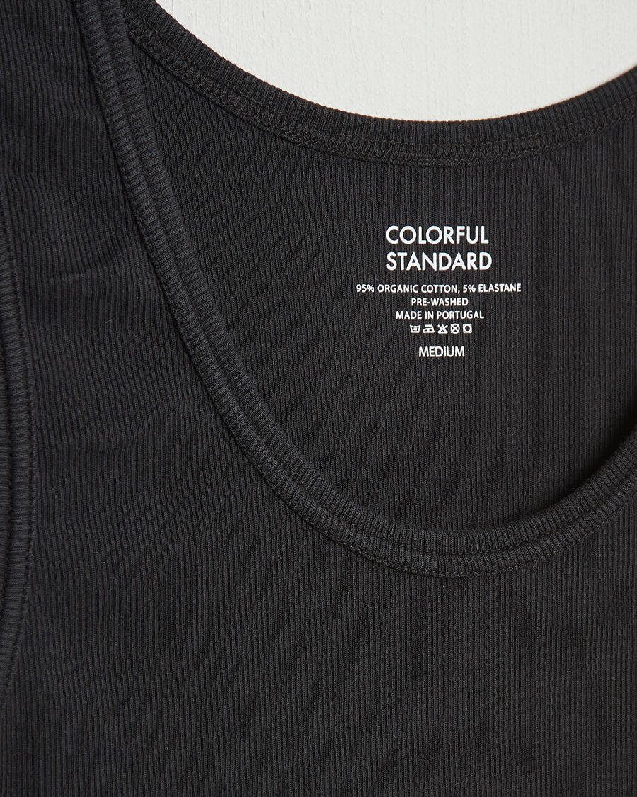 Herr | T-Shirts | Colorful Standard | Organic Rib Tank Top Deep Black