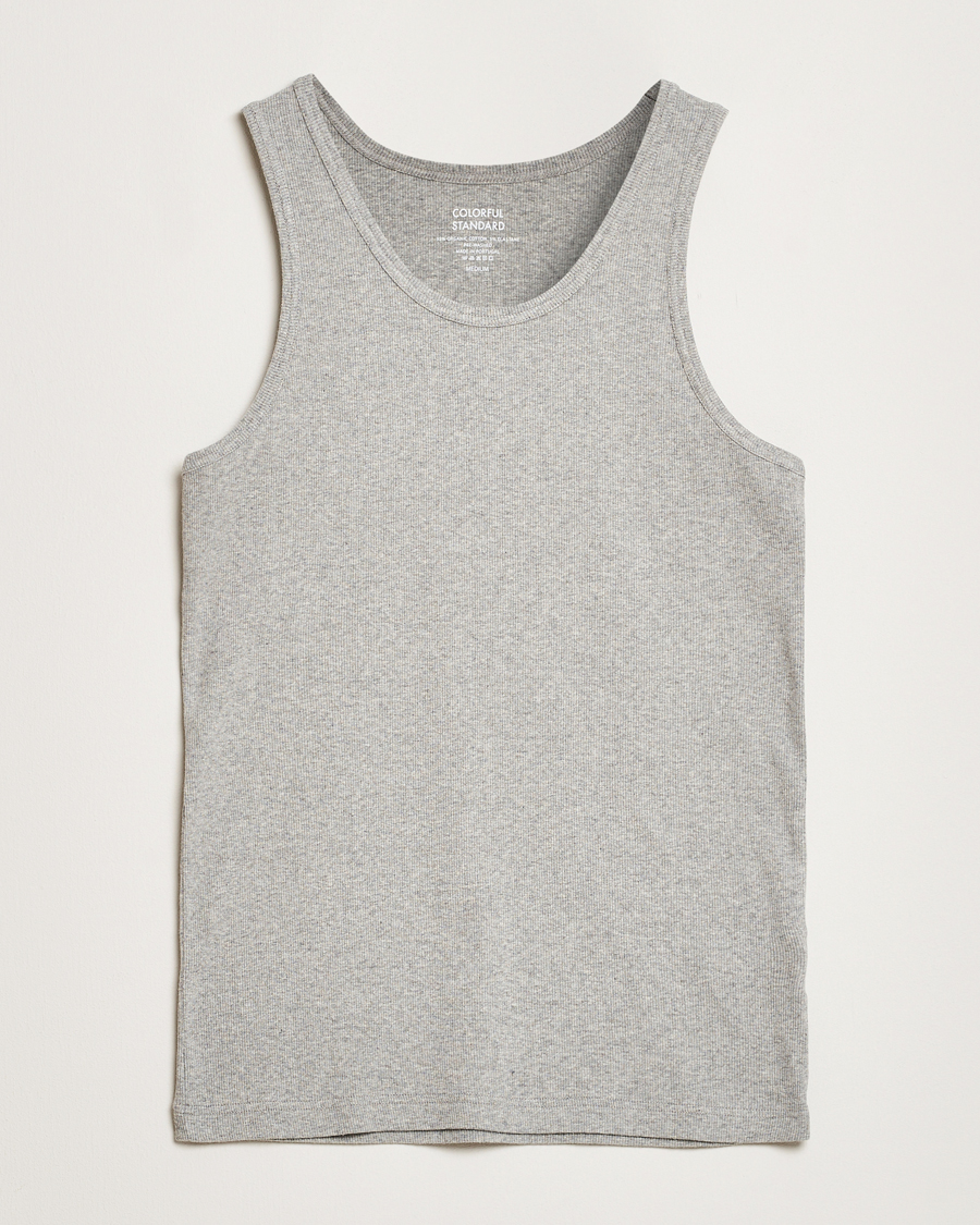 Herr | T-Shirts | Colorful Standard | Organic Rib Tank Top Heather Grey
