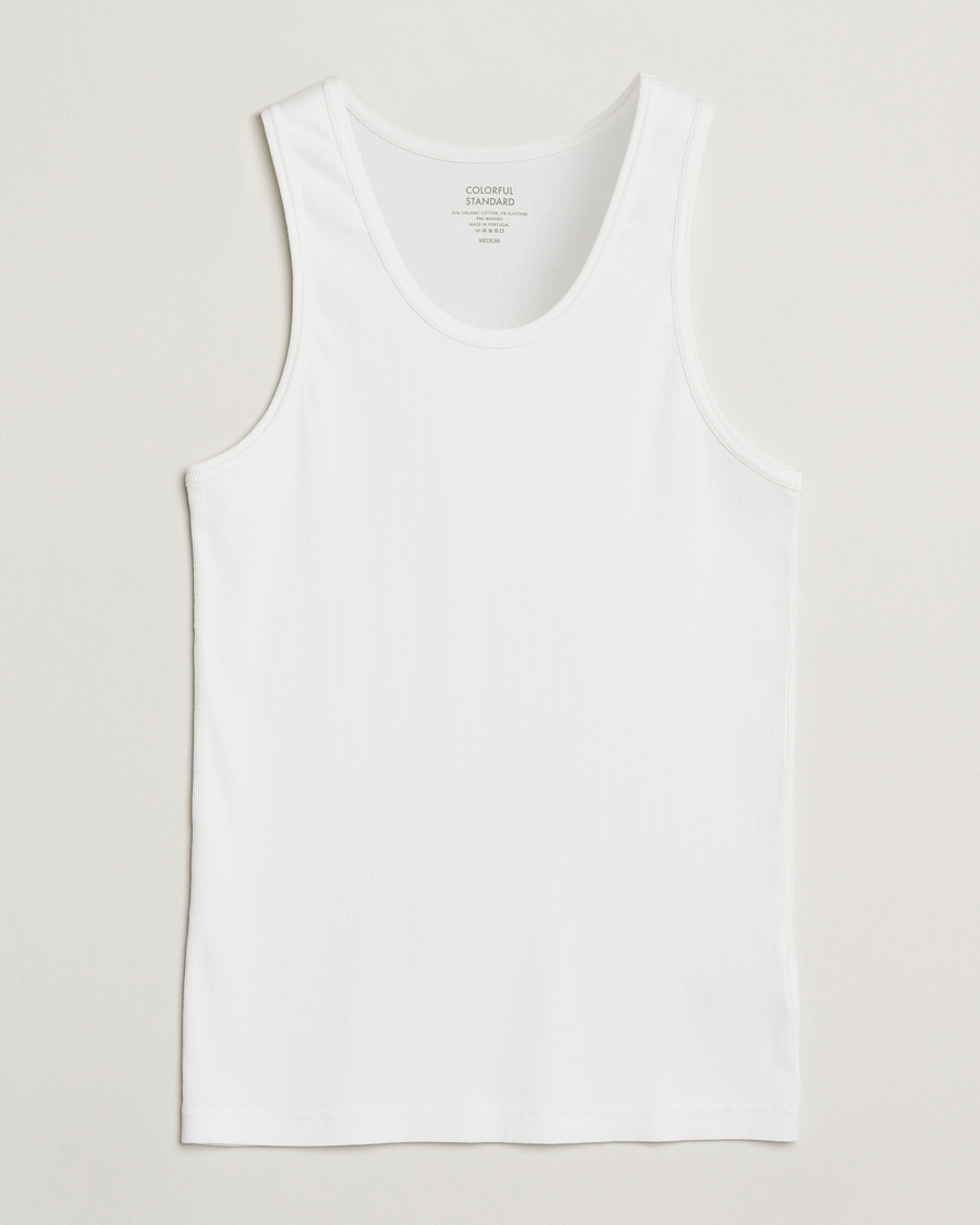 Herr | T-Shirts | Colorful Standard | Organic Rib Tank Top Optical White