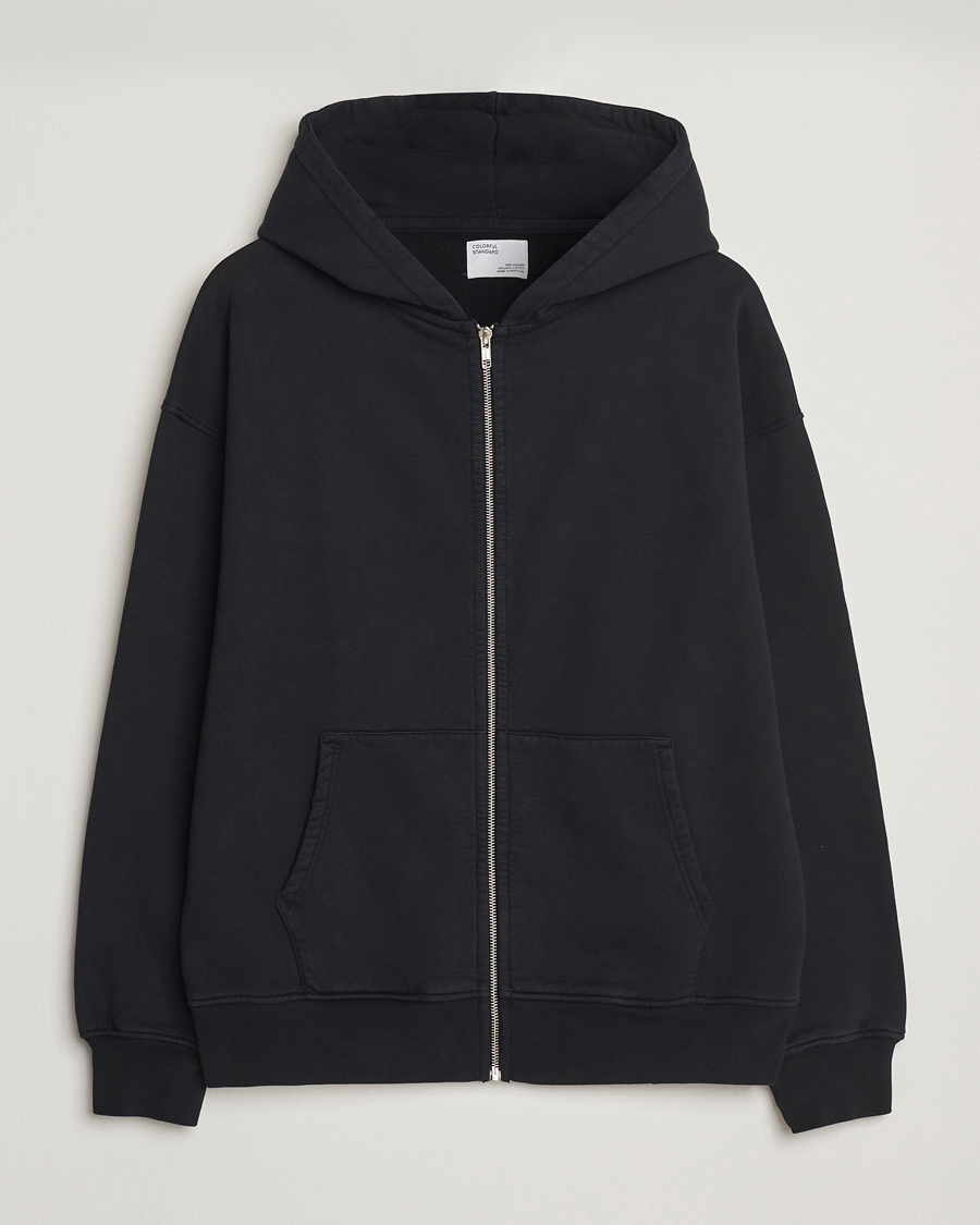 Herr | Tröjor | Colorful Standard | Organic Full Zip Hoodie Deep Black