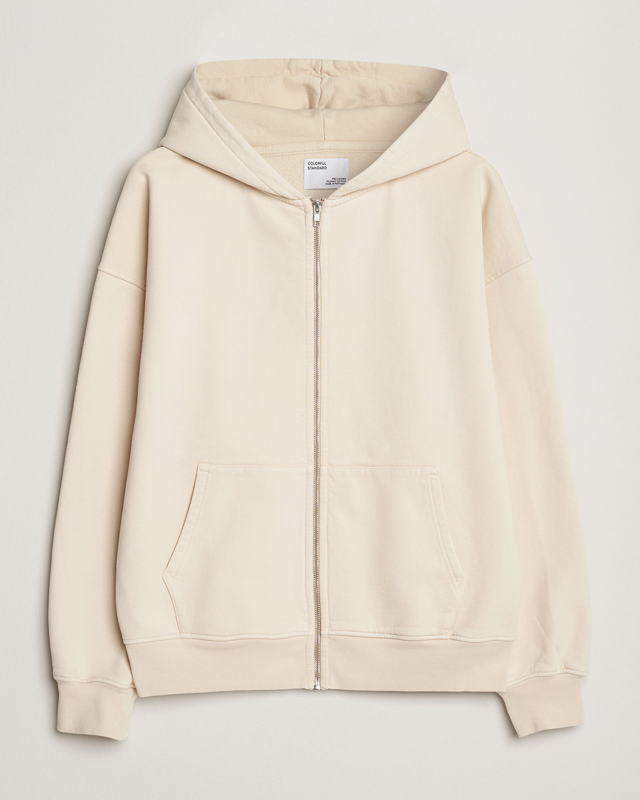 Herr | Tröjor | Colorful Standard | Organic Full Zip Hoodie Ivory White