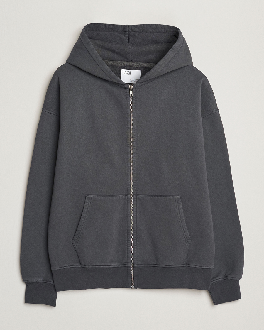 Herr | Tröjor | Colorful Standard | Organic Full Zip Hoodie Lava Grey
