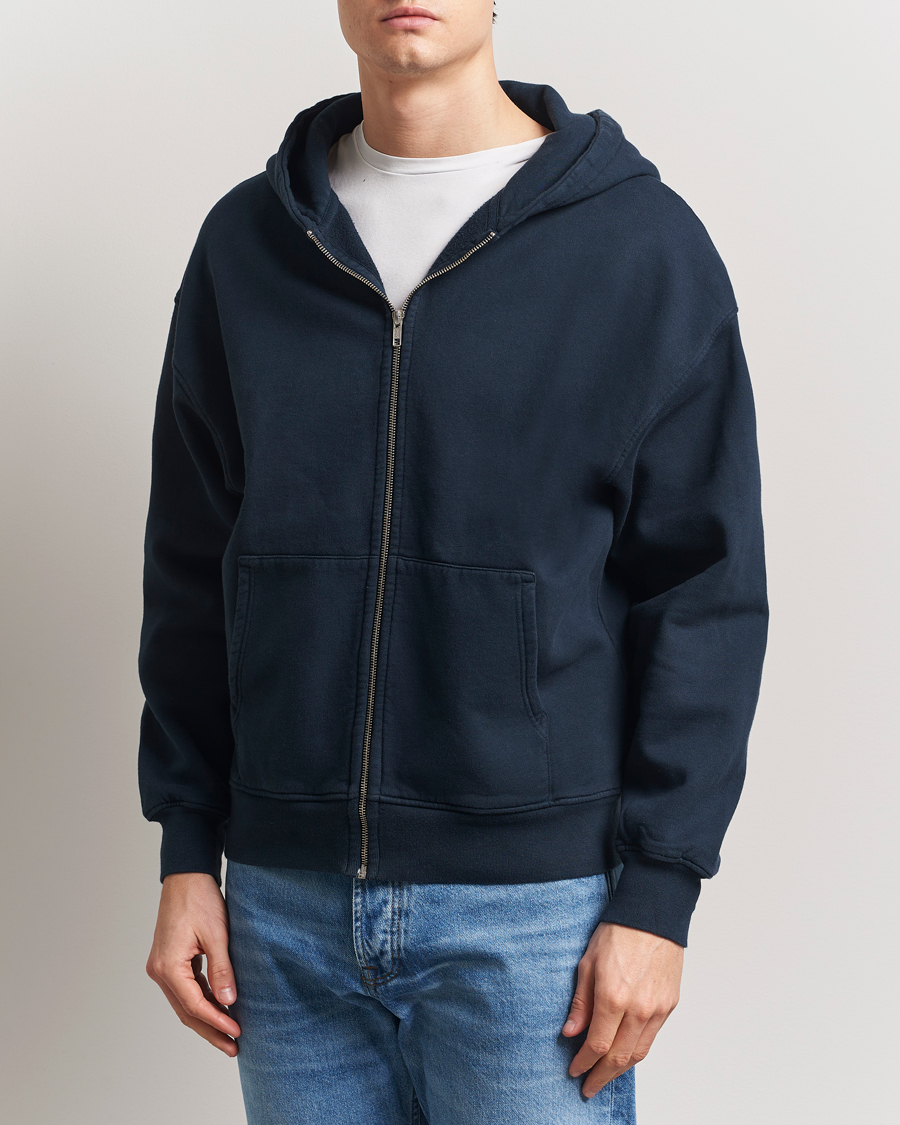 Herr | Tröjor | Colorful Standard | Classic Organic Full Zip Hoodie Navy Blue