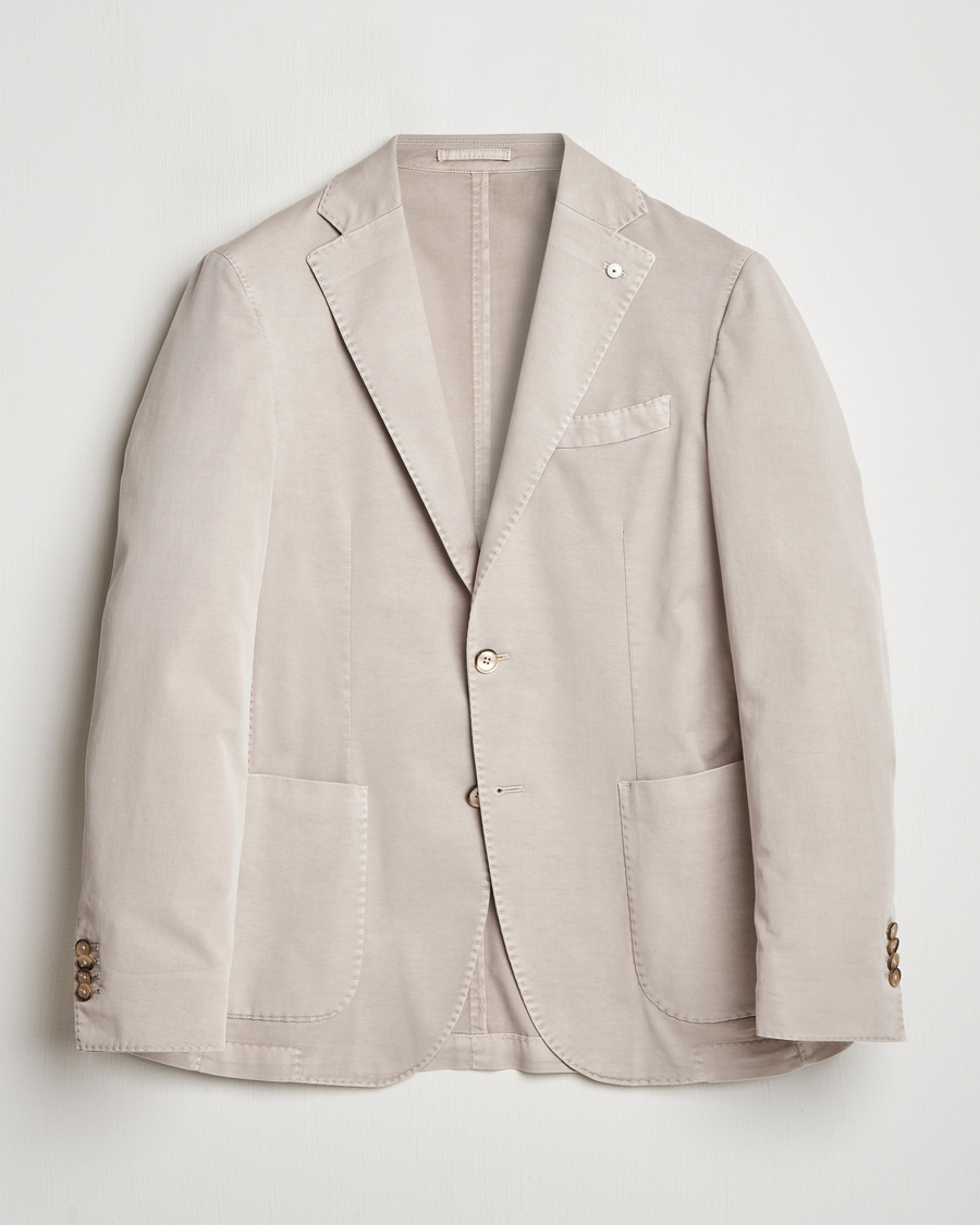 Herr | Kavajer | L.B.M. 1911 | Jack Regular Fit Cotton Stretch Blazer Beige